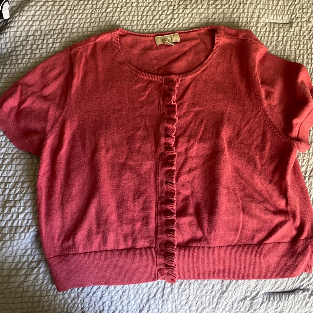 Size Large Loft button up crop top